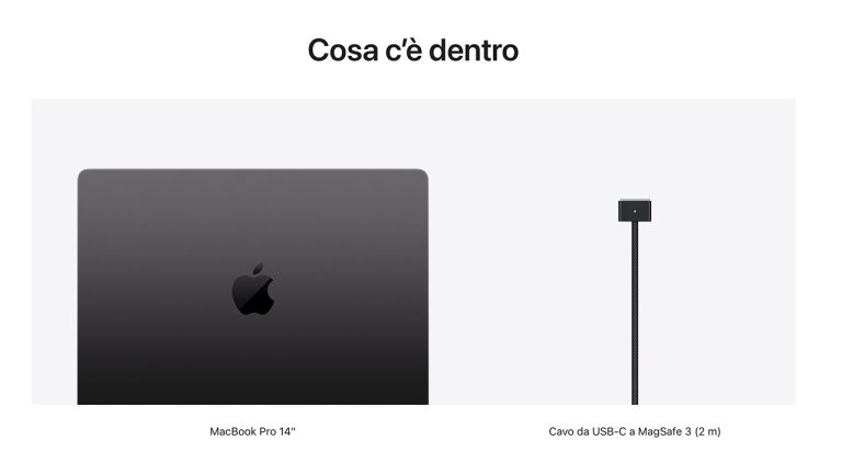 Il nuovo MacBook Pro M5 non include l’alimentatore nella confezione