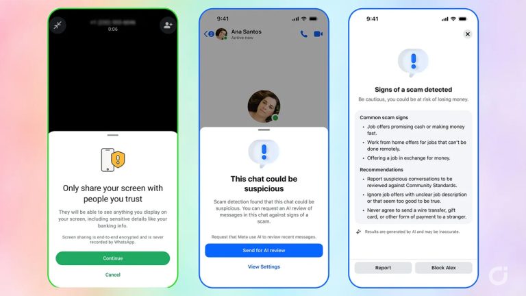 WhatsApp avviserà gli utenti contro le truffe basate sulla condivisione dello schermo